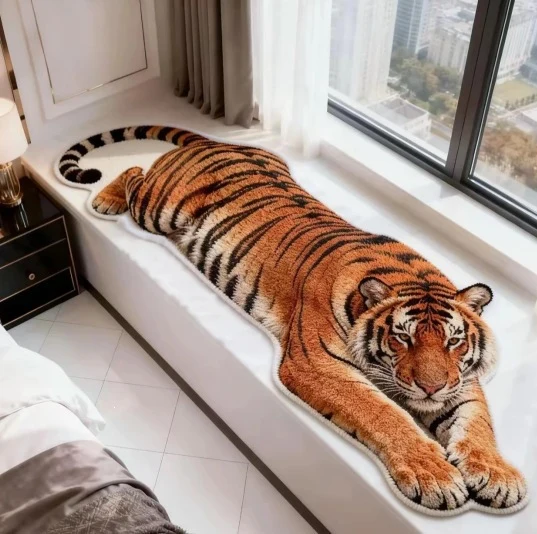 Tiger-Themen Plüsch-Badmatte