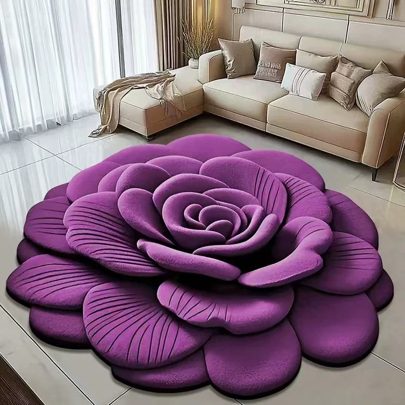 Blumenförmiger Teppich