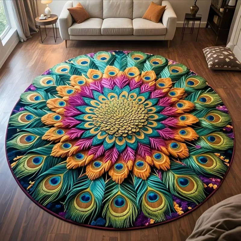 Blumenförmiger Teppich