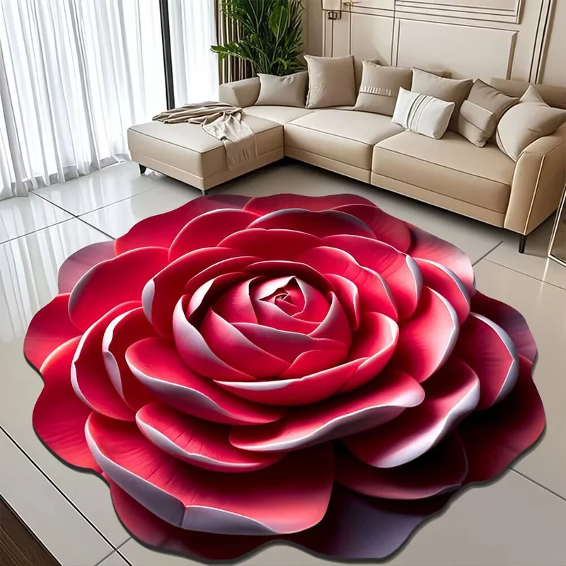 Blumenförmiger Teppich