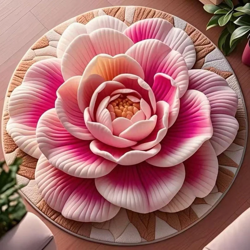 Blumenförmiger Teppich