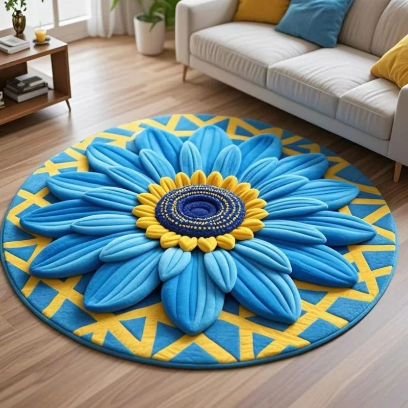 Blumenförmiger Teppich
