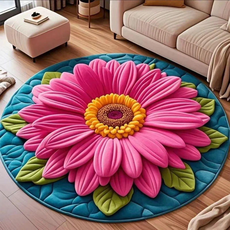 Blumenförmiger Teppich