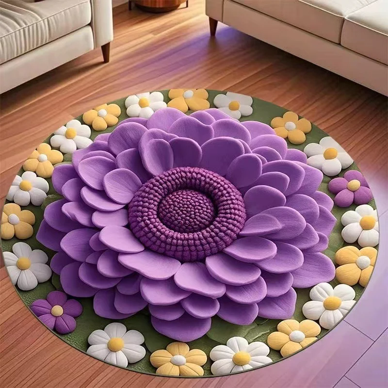 Blumenförmiger Teppich