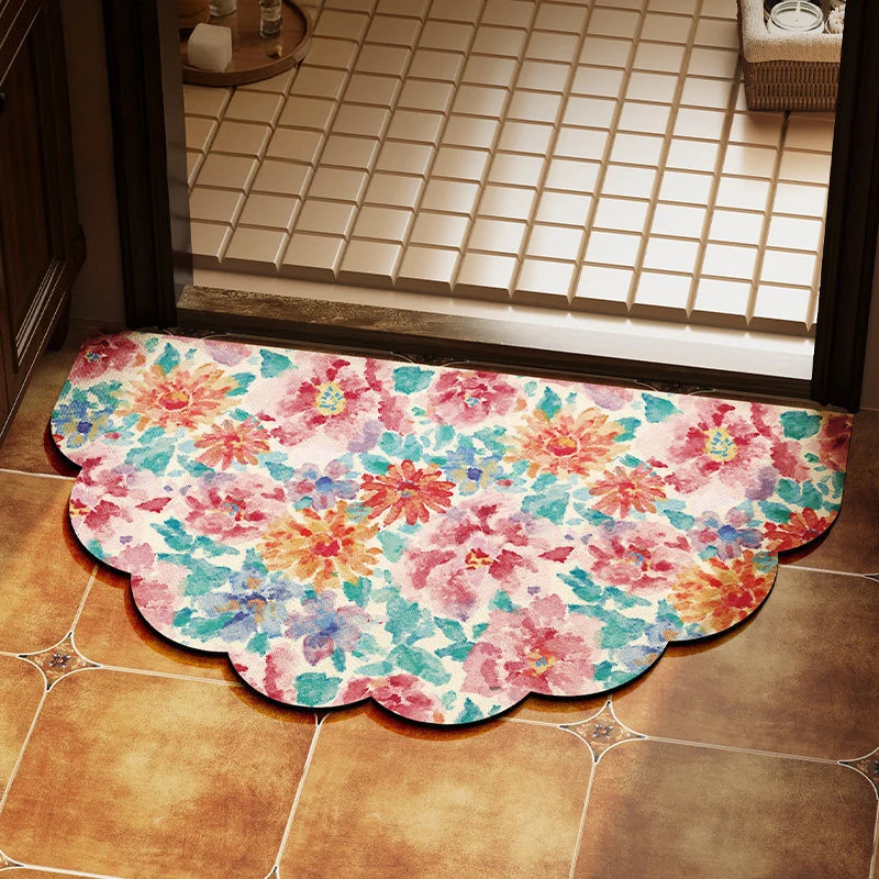 Florale gewellte Teppich
