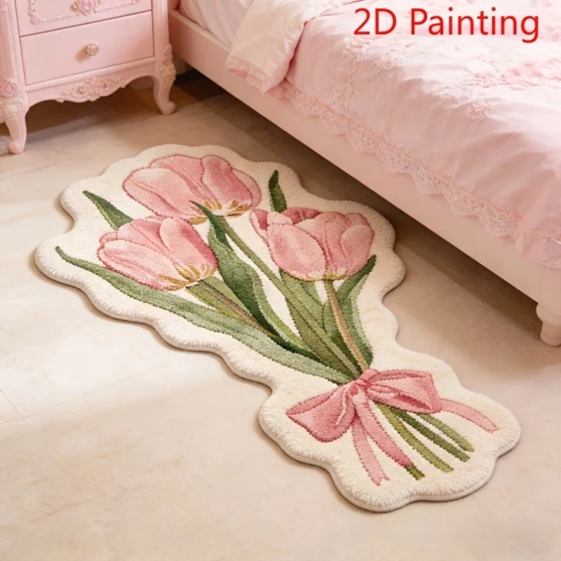 Floral Lavender-Themed Teppich für Zuhause