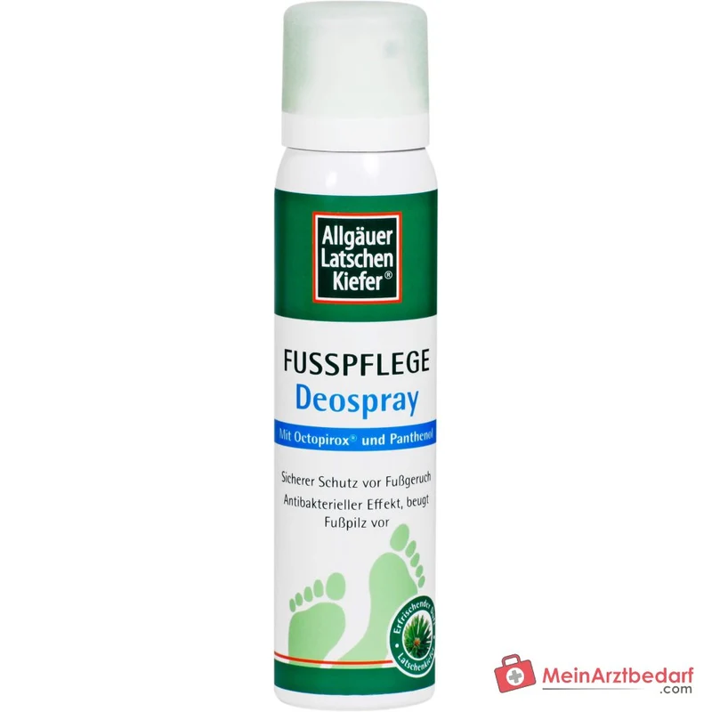 Allgäuer Latschenkiefer Fußpflege Deospray mit Octopirox / Panthenol / Latschenkiefernöl Spray, 100 ml