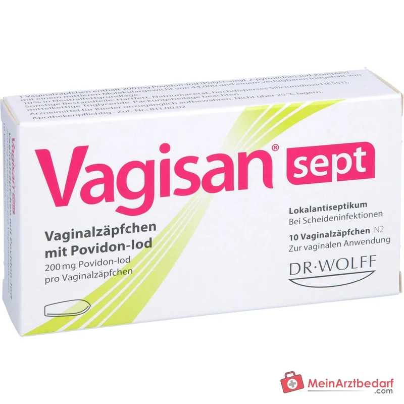 Vagisan sept Vaginalzäpfchen mit Povidon-Iod, 10 St.