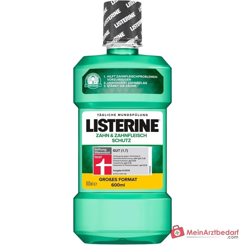 Listerine Zahn- und Zahnfleisch-Schutz Eucalyptol / Thymol / Menthol / Methylsalicylat Mundspülung, 600 ml