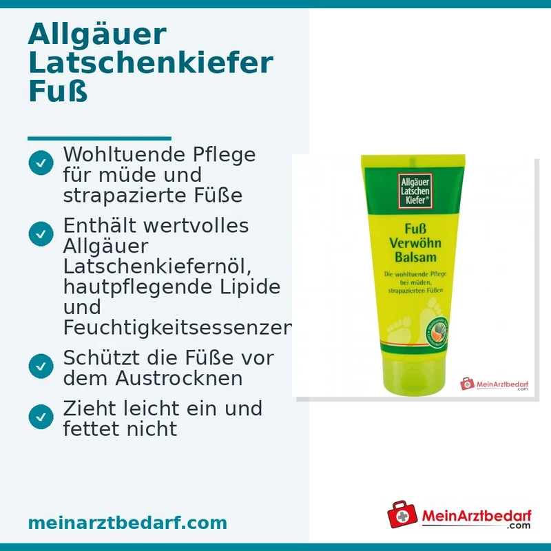 Allgäuer Latschenkiefer Fuß Verwöhnbalsam Latschenkiefernöl Balsam, 100 ml