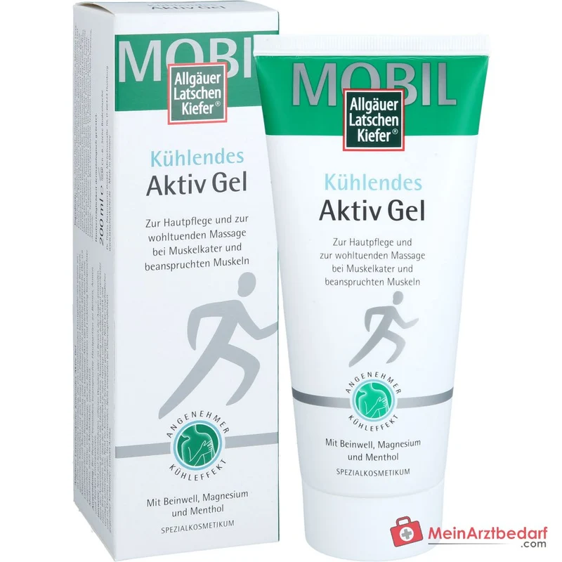 Allgäuer Latschenkiefer Kühlendes Aktiv Gel Menthol / Beinwell / Arnika / Campher / Magnesium / Panthenol Gel, 200 ml