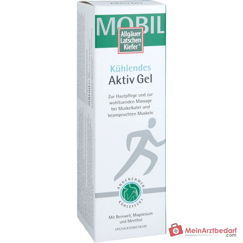 Allgäuer Latschenkiefer Kühlendes Aktiv Gel Menthol / Beinwell / Arnika / Campher / Magnesium / Panthenol Gel, 200 ml