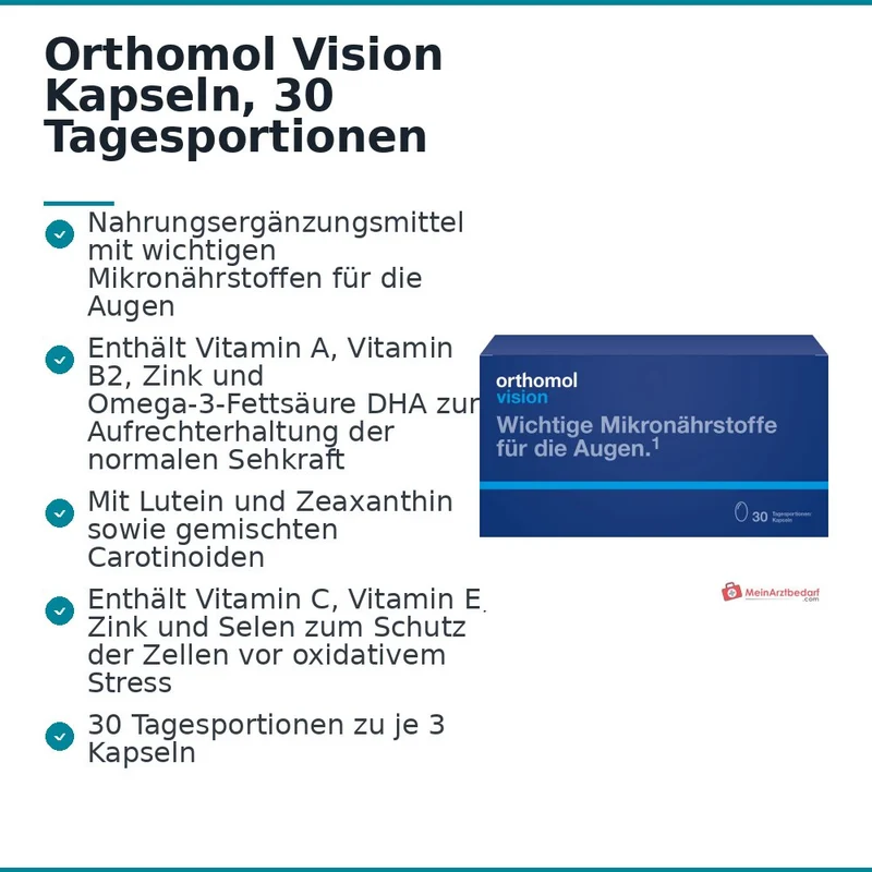 Orthomol Vision Kapseln, 30 Tagesportionen