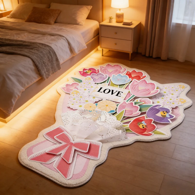 Floral Bouquet Dekorativer Teppich für Zuhause