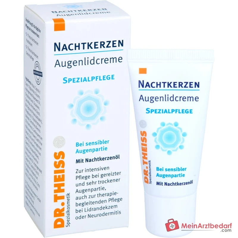 Dr. Theiss Nachtkerzen Augenlidcreme mit Nachtkerzenöl / Panthenol / Glycerin Augencreme, 15 ml