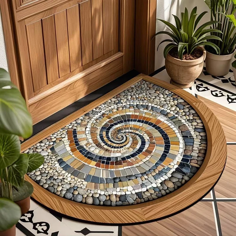 Dekorativer Spiralmuster Fußmatte für Zuhause