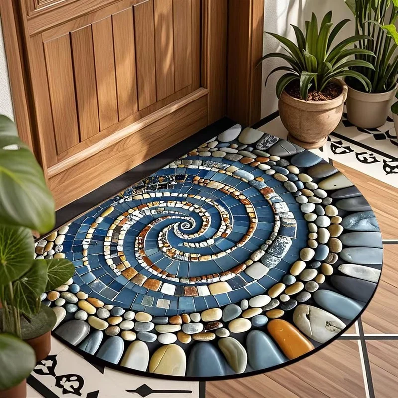 Dekorativer Spiralmuster Fußmatte für Zuhause