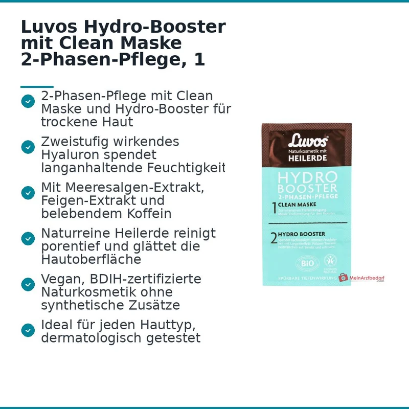 Luvos Hydro-Booster mit Clean Maske 2-Phasen-Pflege, 1 Packung