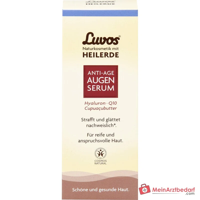 Luvos Anti-Aging Augenserum Heilerde / Hyaluronsäure / Coenzym Q10 / Matcha / Zistrose Serum, 15 ml