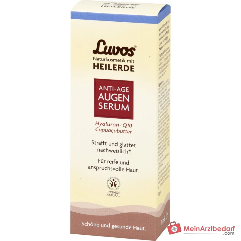 Luvos Anti-Aging Augenserum Heilerde / Hyaluronsäure / Coenzym Q10 / Matcha / Zistrose Serum, 15 ml