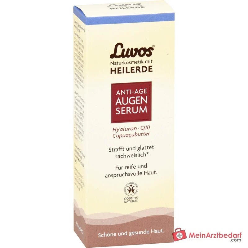 Luvos Anti-Aging Augenserum Heilerde / Hyaluronsäure / Coenzym Q10 / Matcha / Zistrose Serum, 15 ml