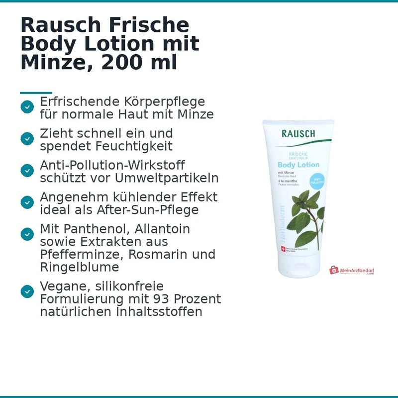 Rausch Frische Body Lotion mit Minze, 200 ml