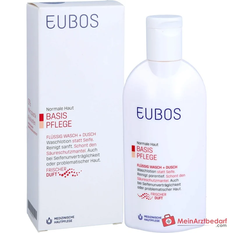 Eubos Flüssig Wasch+Dusch Rot mit Frischeduft, 200 ml