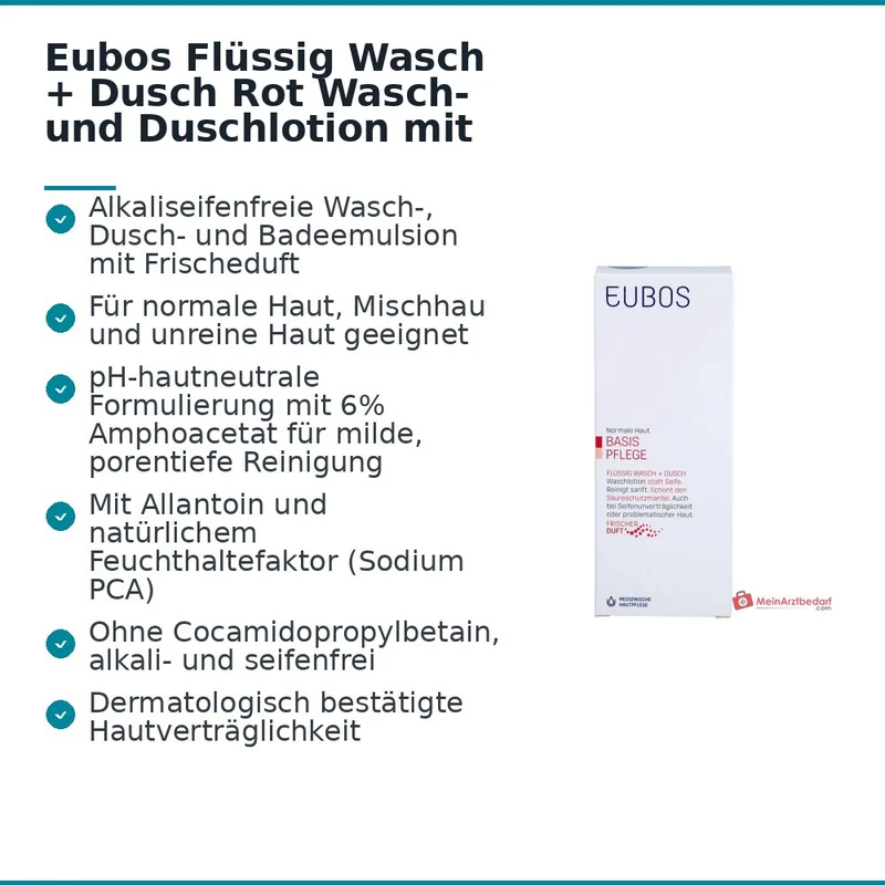 Eubos Flüssig Wasch+Dusch Rot mit Frischeduft, 200 ml