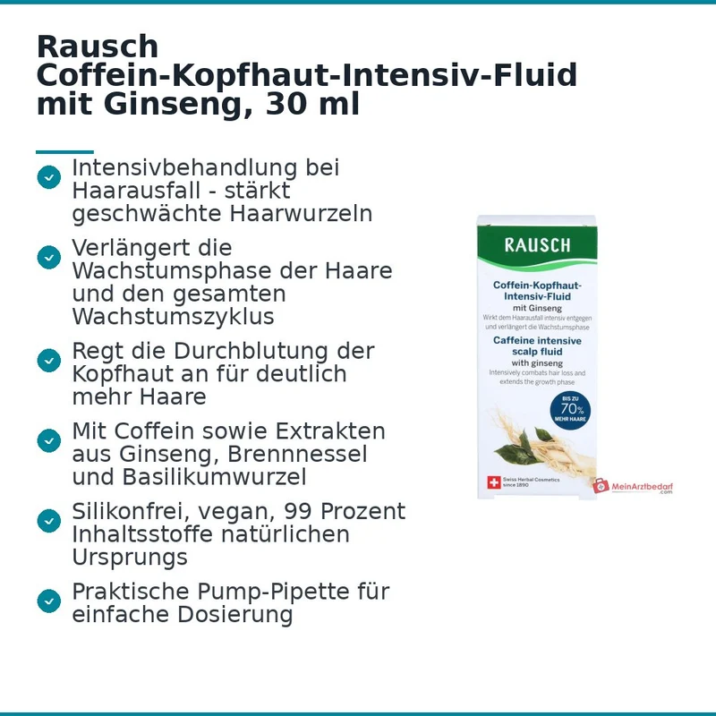 Rausch Coffein-Kopfhaut-Intensiv-Fluid mit Ginseng, 30 ml