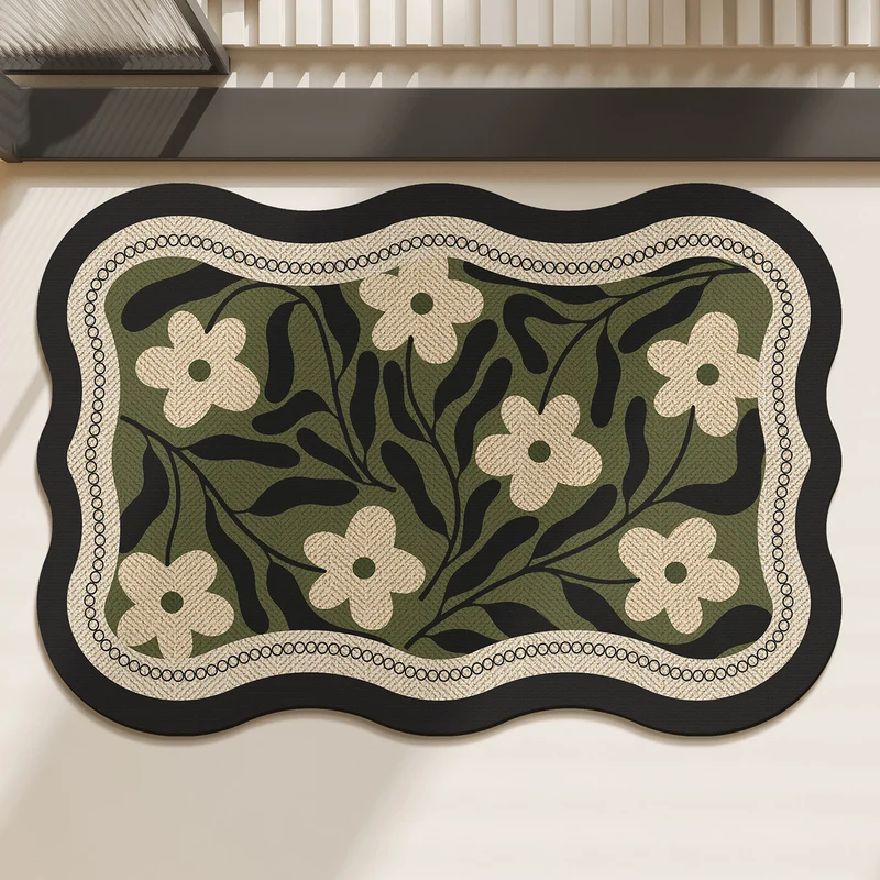 Dekorativer blumenmotivierter Teppich für Zuhause