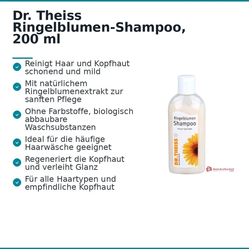 Dr. Theiss Ringelblumen-Shampoo Ringelblumenextrakt Shampoo, 200 ml