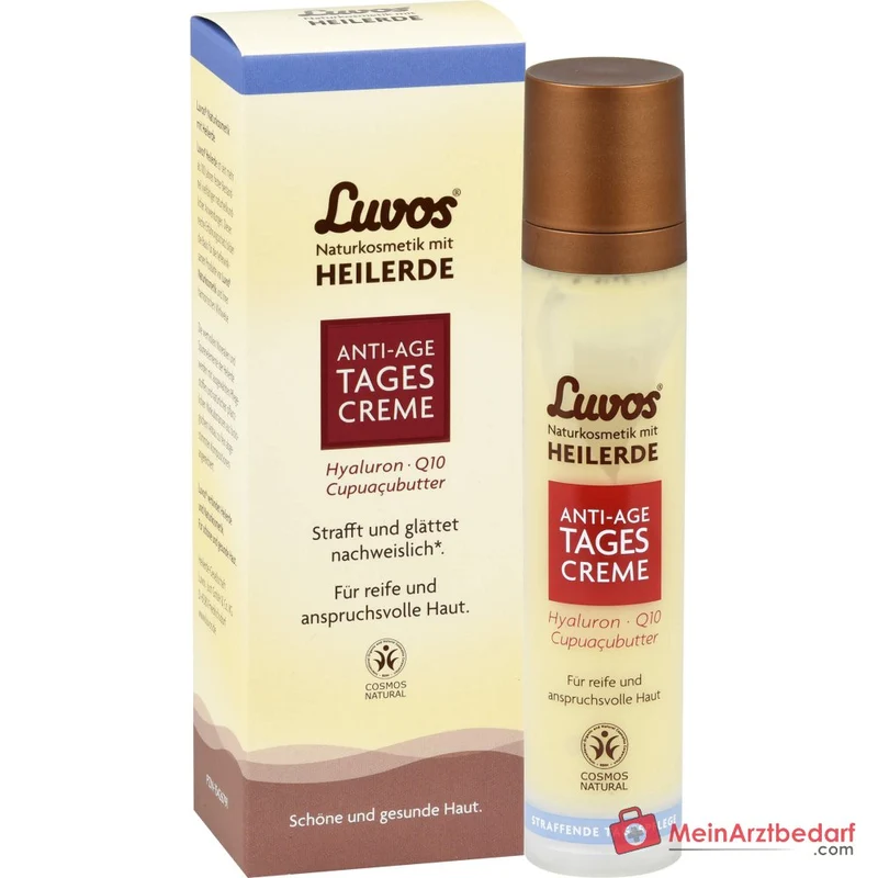 Luvos Heilerde Anti-Aging Tagescreme Hyaluron / Q10 / Matcha / Zistrose / Cupuacubutter Tagescreme, 50 ml