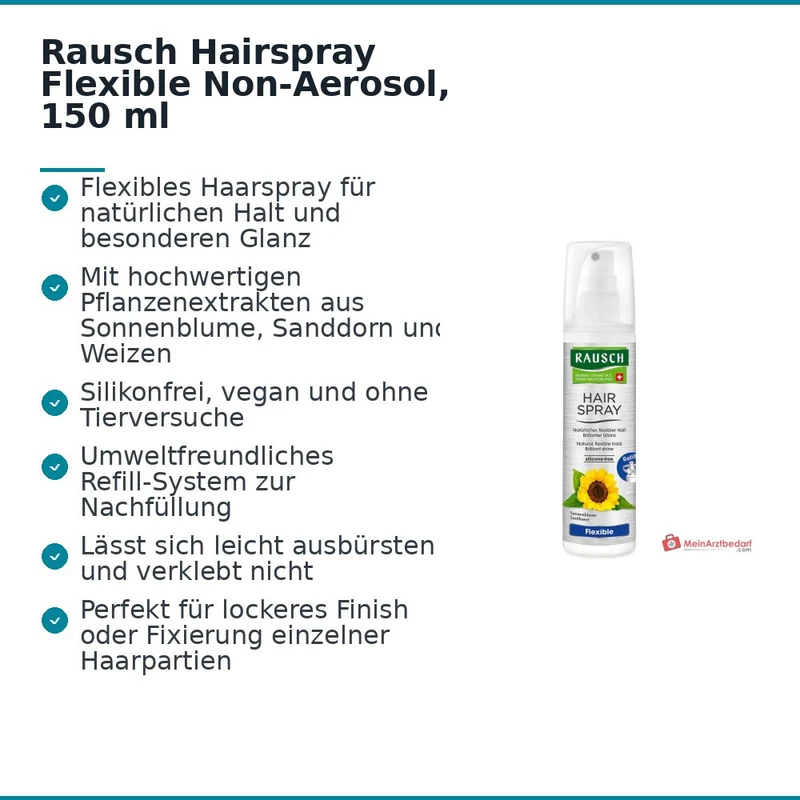 Rausch Hairspray Flexible Non-Aerosol, 150 ml