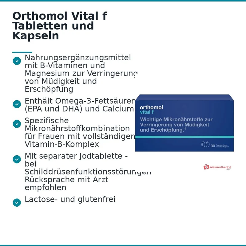 Orthomol Vital f Tabletten und Kapseln Kombipackung, 30 Tagesportionen