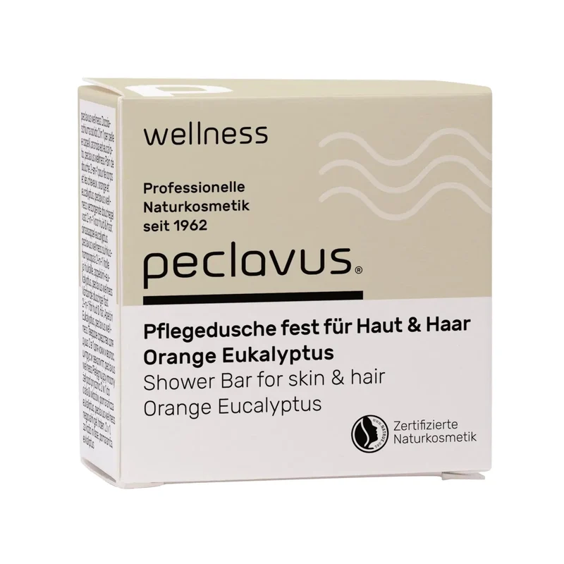 peclavus wellness Pflegedusche fest 2 in 1 für Haut und Haar Orange Eukalyptus
