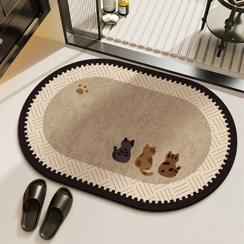 Niedliche katzenmotivierte Küchenbereichsmatte