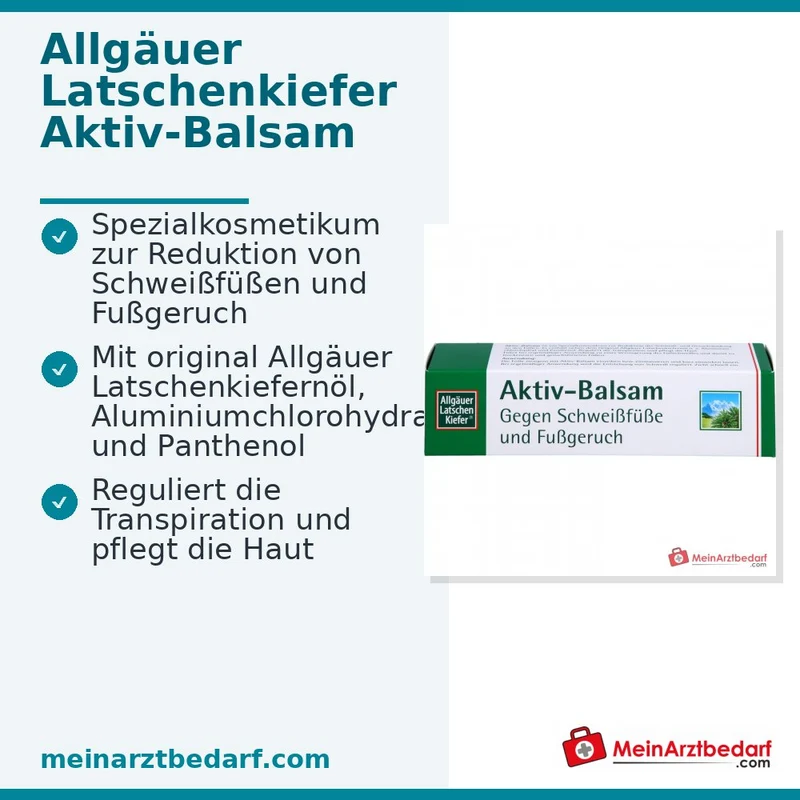 Allgäuer Latschenkiefer Aktiv-Balsam Aluminiumchlorohydrat / Panthenol / Latschenkiefernöl Creme, 50 ml