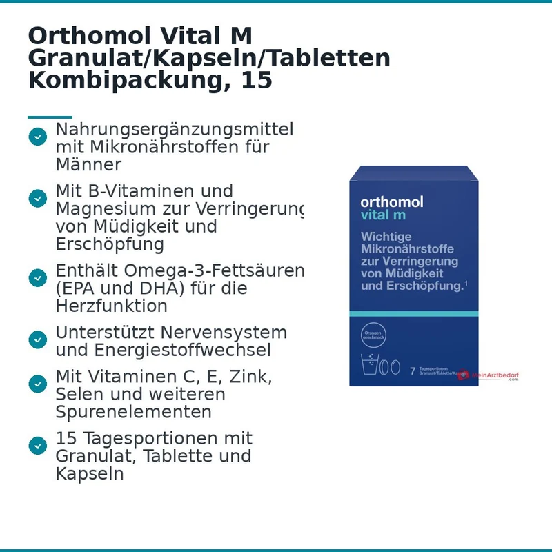 Orthomol Vital M Granulat/Kapseln/Tabletten Kombipackung, 15 Tagesportionen
