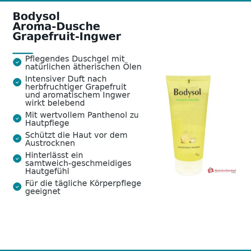 Bodysol Aroma-Dusche Grapefruit-Ingwer Duschgel mit Panthenol, 100 ml