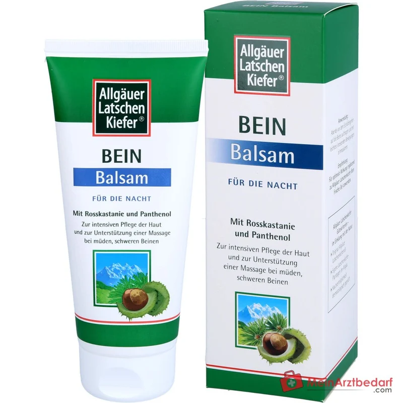 Allgäuer Latschenkiefer Bein Balsam für die Nacht Latschenkiefernöl / Rosskastanie / Panthenol Balsam, 200 ml