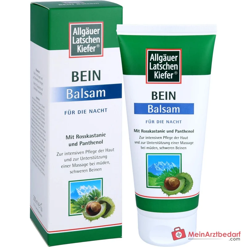 Allgäuer Latschenkiefer Bein Balsam für die Nacht Latschenkiefernöl / Rosskastanie / Panthenol Balsam, 200 ml