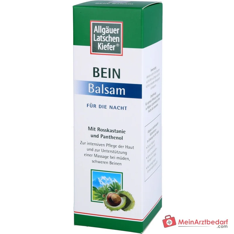 Allgäuer Latschenkiefer Bein Balsam für die Nacht Latschenkiefernöl / Rosskastanie / Panthenol Balsam, 200 ml