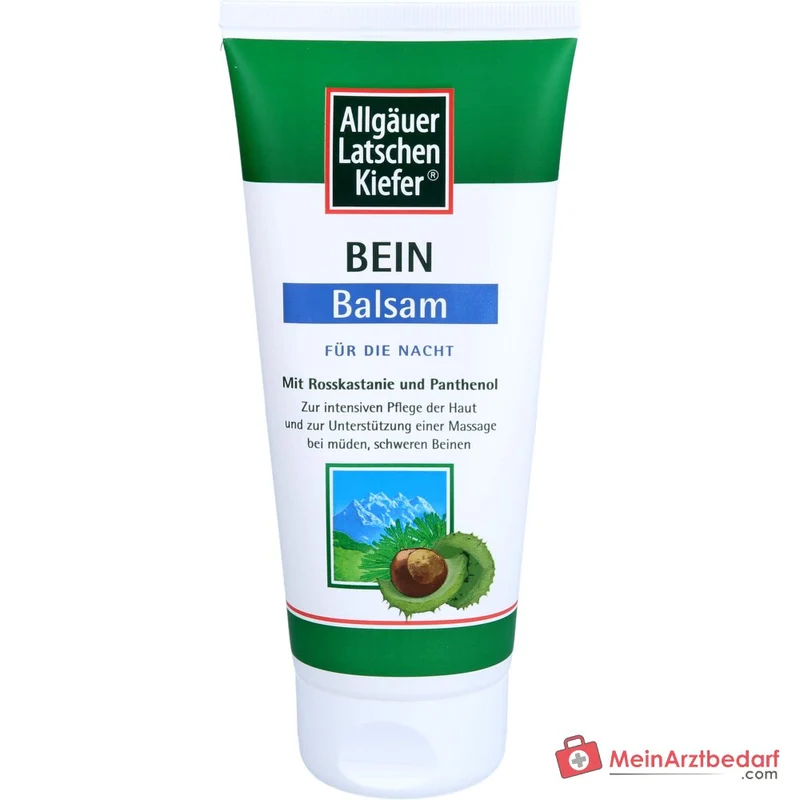Allgäuer Latschenkiefer Bein Balsam für die Nacht Latschenkiefernöl / Rosskastanie / Panthenol Balsam, 200 ml