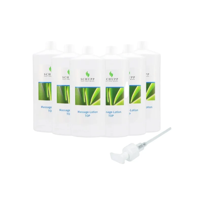 Schupp Massagelotion TOP 6x1l Flasche + 1 Spender