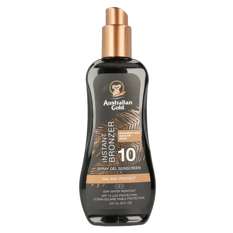 Australian Gold spray gel met bronzer spf10 237 ml
