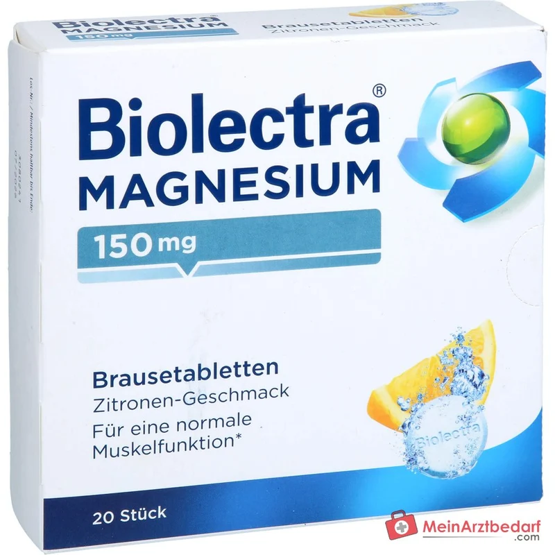 Biolectra Magnesium 150 mg Zitrone Brausetabletten, 20 St.