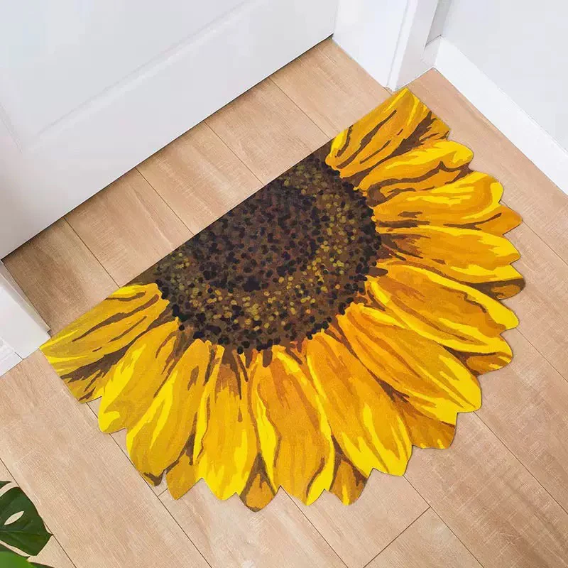 Floral 3D Dekorative Badezimmermatte für Zuhause