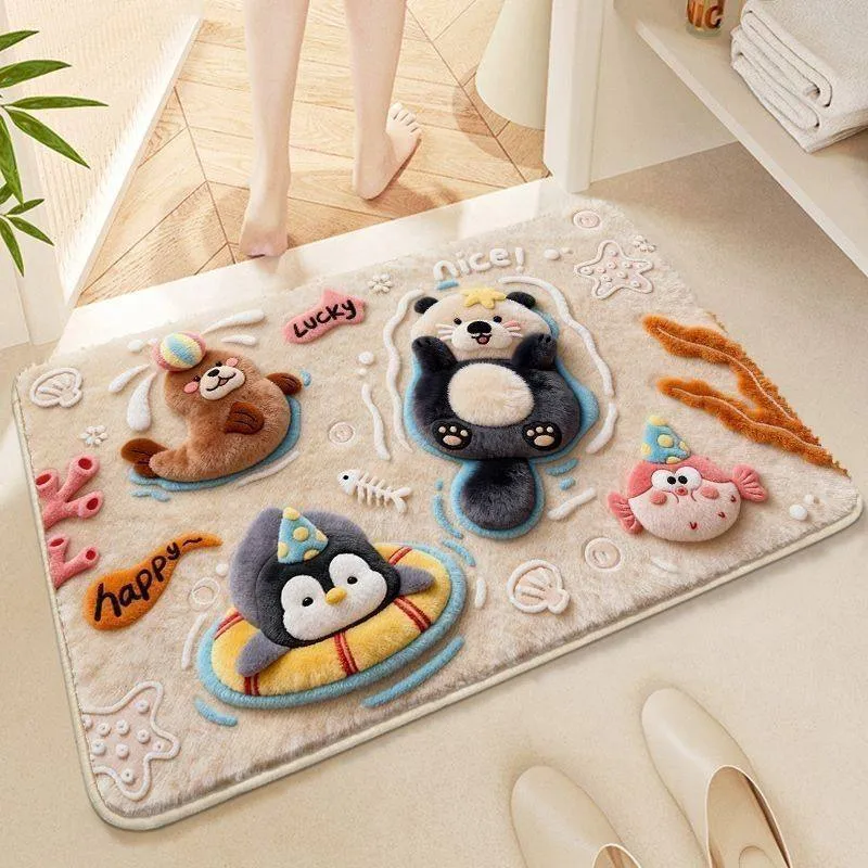 Cartoon-Themen Plush Badmatte für das Badezimmer