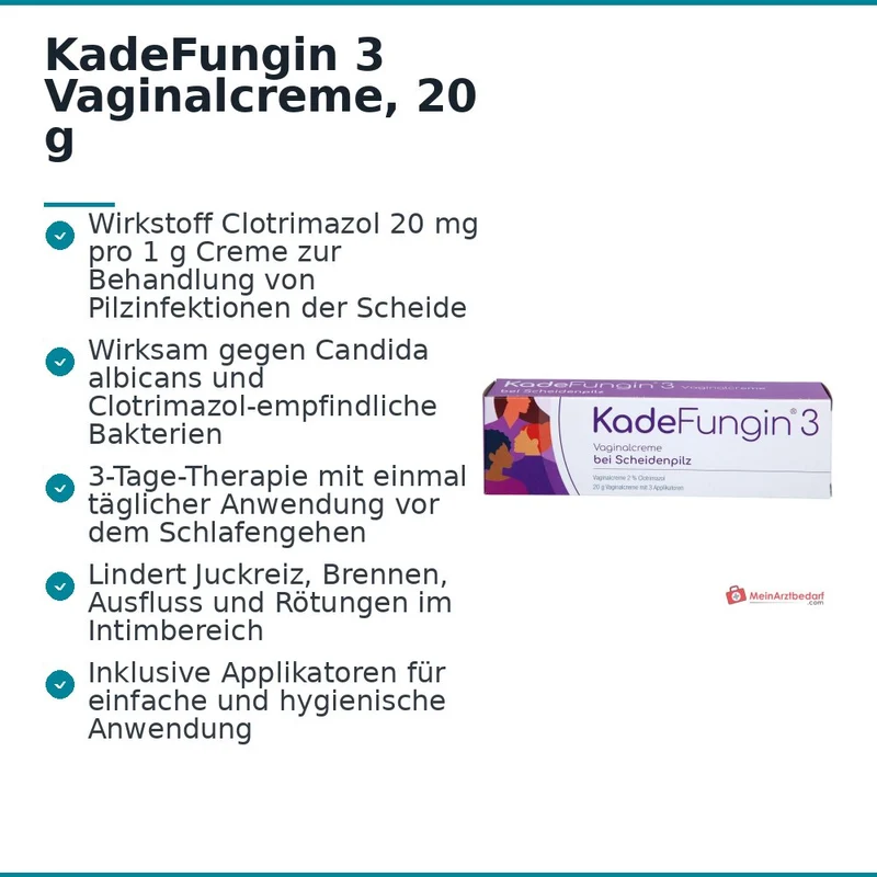 KadeFungin 3 Clotrimazol Vaginalcreme, 20 g
