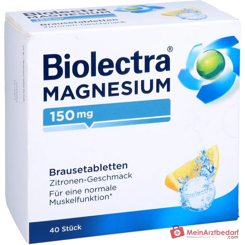 Biolectra Magnesium 150 mg Brausetabletten mit Zitronengeschmack, 40 St.